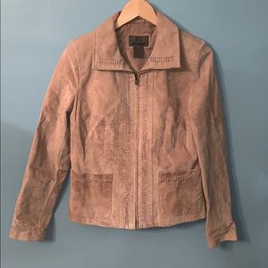 Suede leather jacket